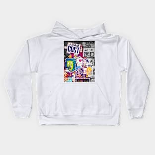 Street Art NYC Graffiti Stickers SoHo Manhattan Kids Hoodie